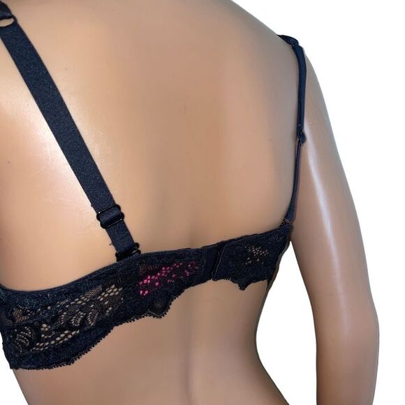 La Senza Beyond Sexy Push Up Bra black lace SZ 36 C - Picture 2 of 7